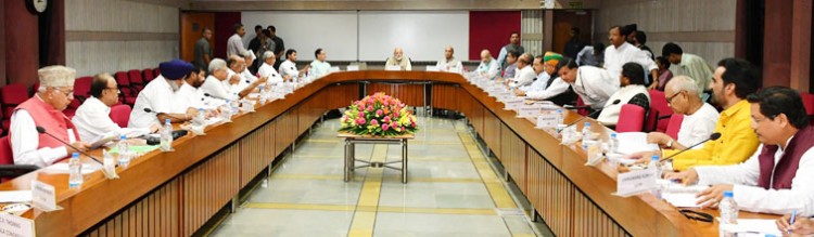 narendra modi chairing an all party meeting