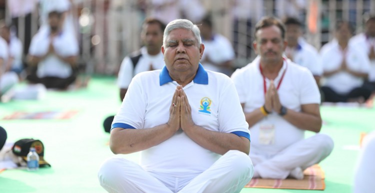 vice president celebrated international yoga day in jabalpur