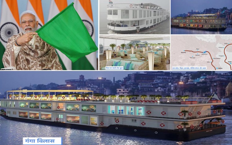 pm flags off ganga vilas cruise from kashi