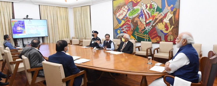 pm chairing the high-level meeting to review preparedness to deal with cyclone jawad