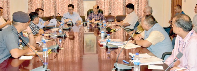 union minister of state for home kiren rijiju reviewed with nagaland cm