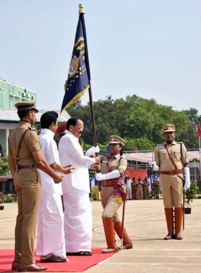 presidential police color awarded to tamil nadu police
