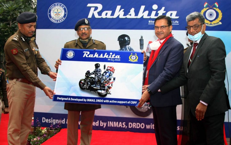crpf gets bike ambulance 'rakshita'