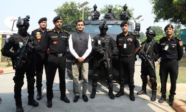 minister of state for home nityanand rai with nsg commanders