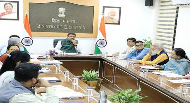 focused high level review meeting of education and skill development minister