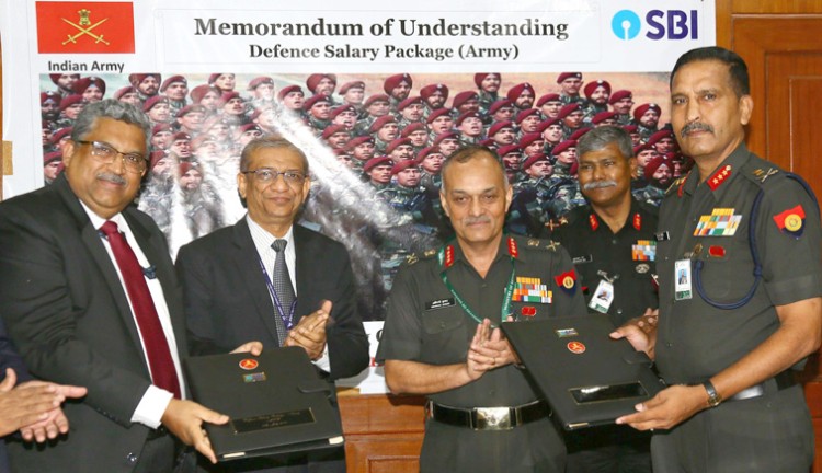 agreement between indian army and sbi on defense pay package