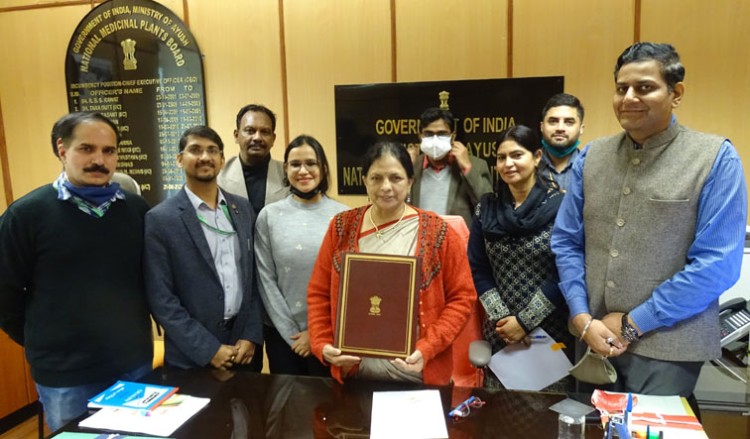 nmpb, ministry of ayush and the csir-cimap lucknow signed an mou