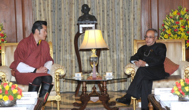 king of bhutan and president of india
