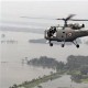 वायु सेना के हेलीकॉप्टर बाढ़ क्षेत्रों में उतरे