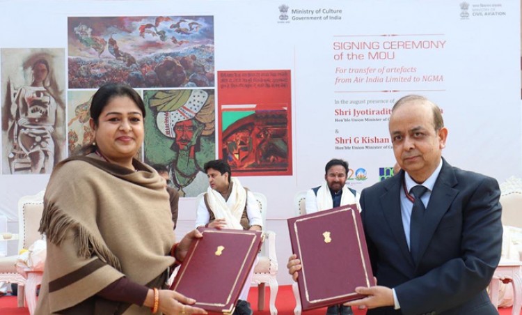mou signing ceremony for transferring the air india artefacts collection