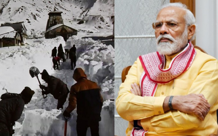 prime minister conducts review of kedarnath reconstruction project