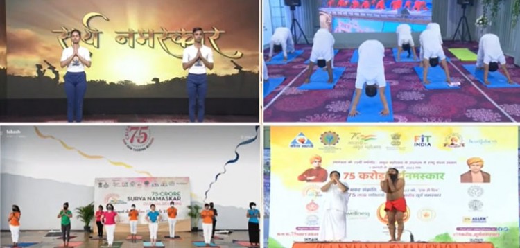 ministry of ayush hosts the first-ever global surya namaskar