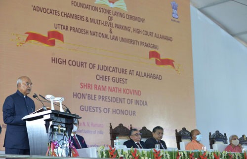 president ram nath kovind spoke at the judicial complex in prayagraj