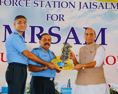 rajnath singh mrsam system was handed to indian air force