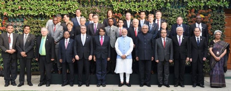 pm narendra modi with the ministers and senior dignitaries wto ministerial meeting