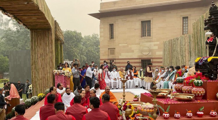 union and state ministers worship goddess annapurna in delhi