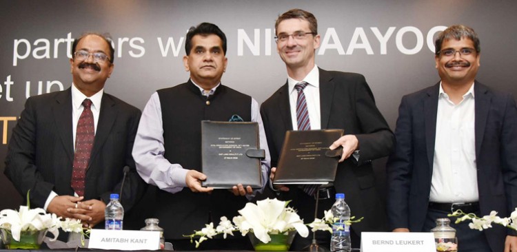 signing ceremony of atal innovation mission and sap labs