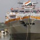 नौसेना युद्धपोत कदमत्त गोदी के जल में उतरा