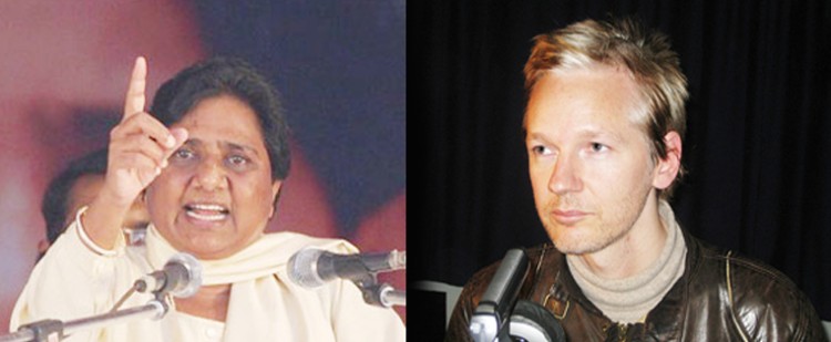 मायावती और जूलियन असांजे/ mayawati-julian assange