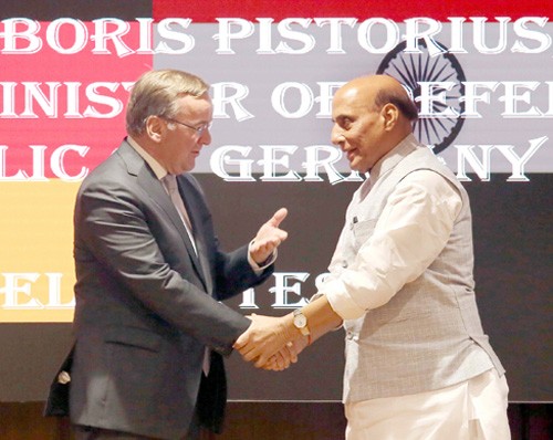 german defense minister with defense minister rajnath singh
