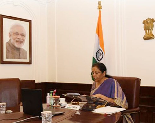 finance minister sitharaman at ndb board meeting
