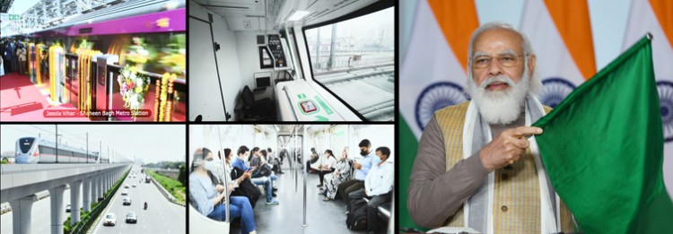 narendra modi inaugurates the india's first-ever driverless metro train