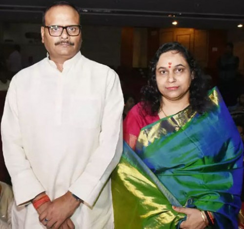 brajesh pathak law minister of the up govt with wife namrata pathak (file photo)