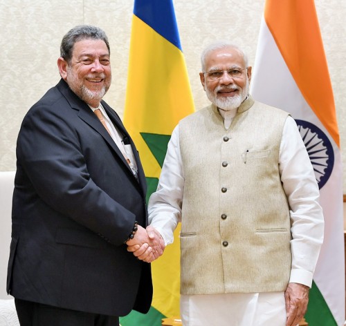 ralph everard gonsalves meeting the prime minister narendra modi