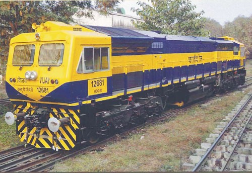 first ever dual cab 4500 hp freight diesel locomotive, 'vijay'