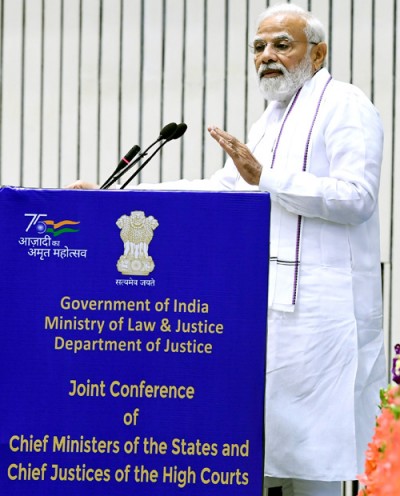 pm addressing the joint conference of cm and the chief justices