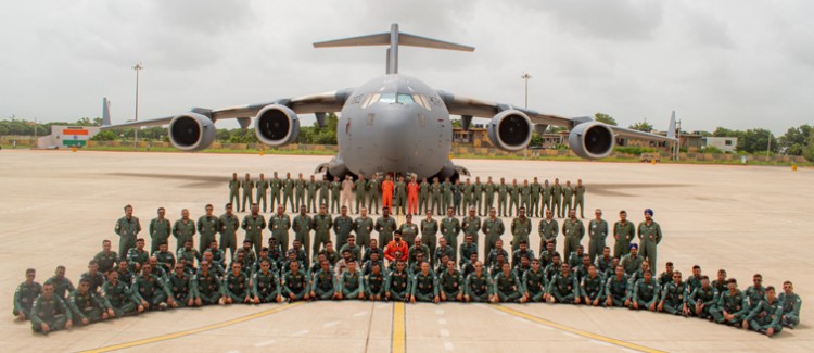indian air force contingent leaves for cairo air base