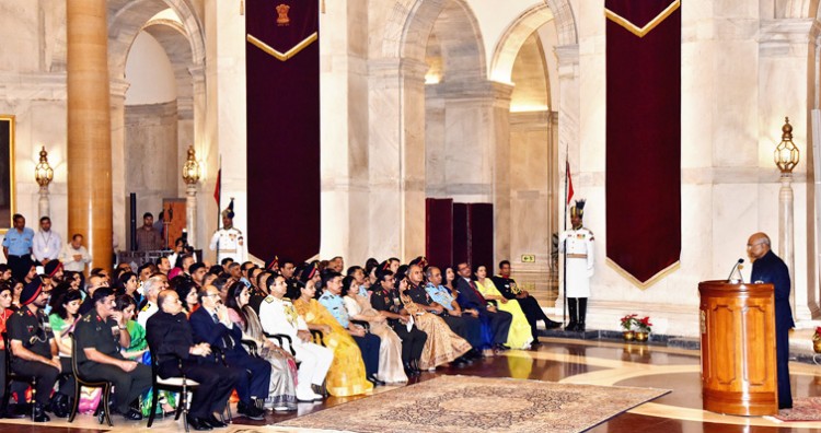 ram nath kovind addressing the faculty and course members of 59th national defence college