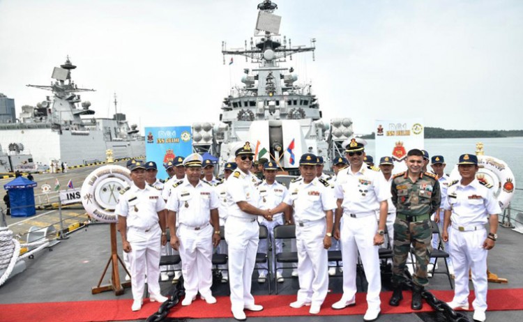 indian navy ships arrive in cambodia