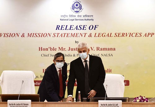 justice n.v. ramana releases the vision & mission statement and legal services mobile application