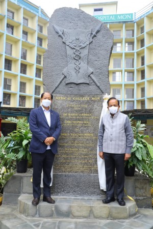 union health minister  ays foundation stone of mon medical college