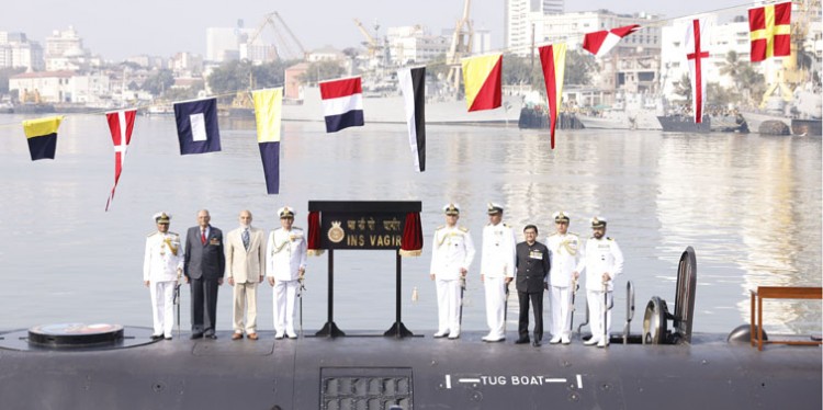 submarine 'vagir' commissioned into indian navy