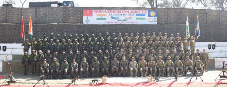 india-uzbekistan joint military exercise begins