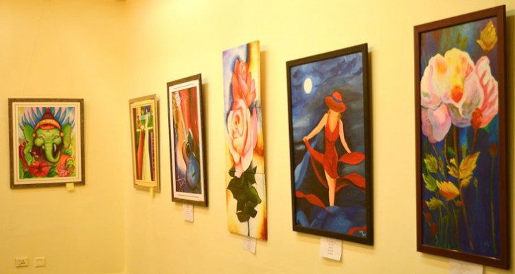 lalit kala academy aliganj painting exhibition
