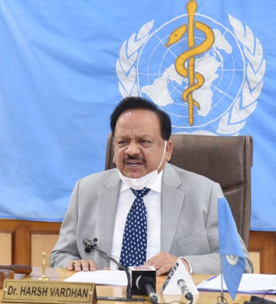 dr. harsh vardhan assuming the charge as chair of the executive board of who