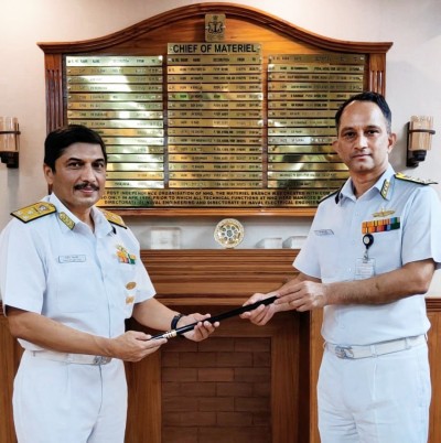 vice admiral sandeep naithani chief of material takes over
