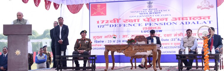 raksha mantri shri rajnath singh inaugurates the defence pension adalat