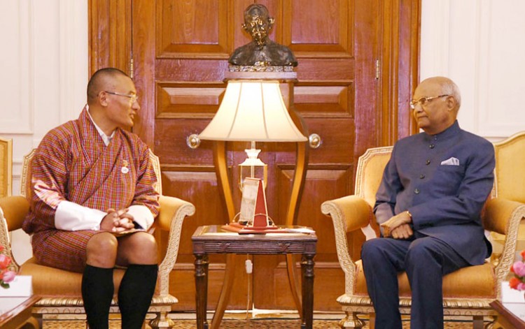 prime minister of bhutan tshering tobgay calling on the president ramnath kovind