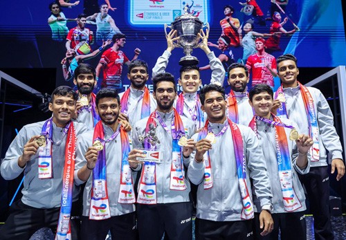 'indian badminton team created history'
