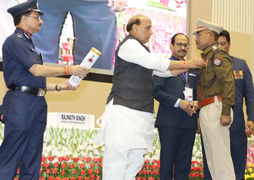 rajnath singh at the raising day of civil defence & home guards