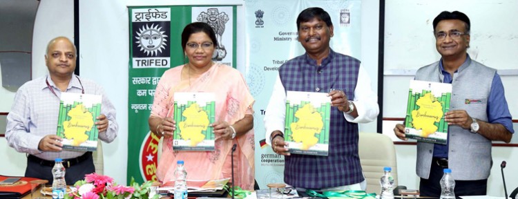 arjun munda released publication on honey bamboo and lac