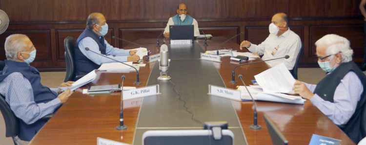 rajnath singh addressing the 165th and first ever virtual ec meeting
