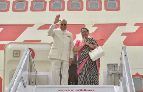 president ramnath kovind leaves for three countries