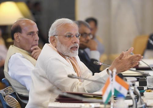 narendra modi addressing the opening session of the 49th governors' conference