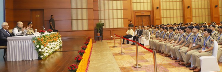 home minister interacts with indian police service trainees
