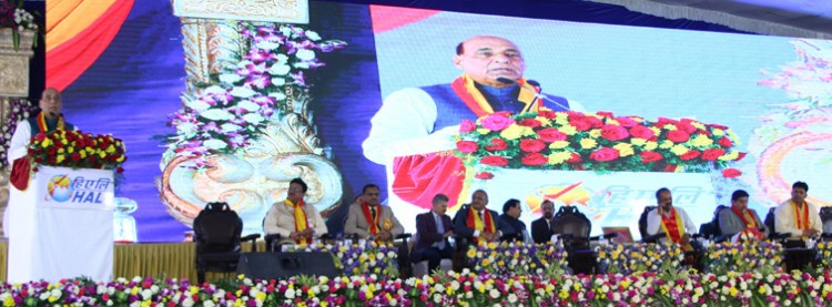 union minister for defence rajnath singh addressing